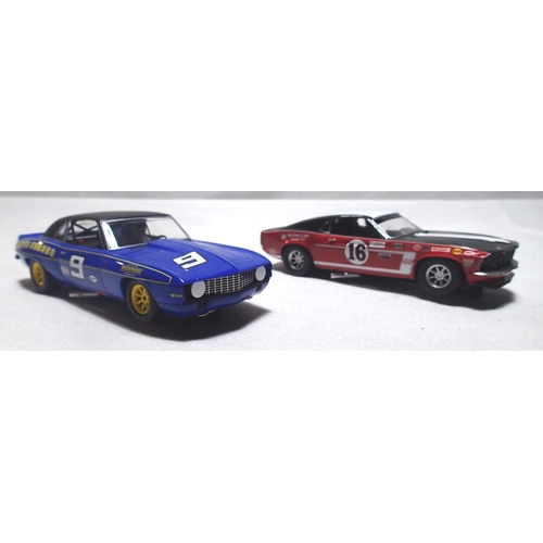 2002 - Scalextric American Classics set, app controlled from phone etc. Missing transformer, 2x cars, Camar... 