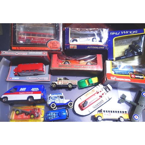 2005 - Fifteen assorted diecast vehicles, cars, vans, buses, aircraft etc, mostly very good condition, some... 