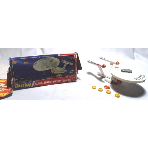 2017 - Dinky toys 358 USS Enterprise in very good - excellent condition, with vehicle in cargo bay and four... 