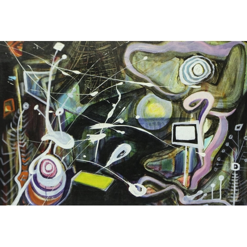 2061 - Brian Burgess (b 1935): oil on board, abstract, 49 x 39, signed to lower left. Not available for in-... 