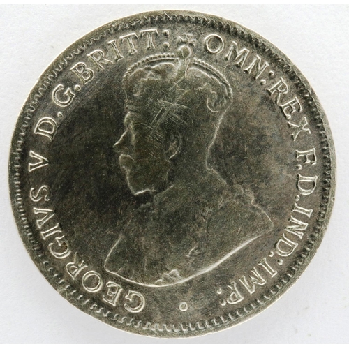 2079 - 1921 M silver threepence of George V, Australia. P&P Group 0 (£5+VAT for the first lot and £1+VAT fo... 