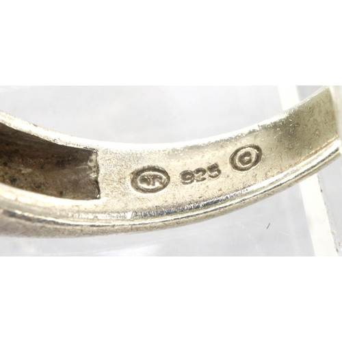 11 - Five mainly 925 silver rings, including stone set examples, sizes M-S. P&P Group 1 (£14+VAT for the ... 