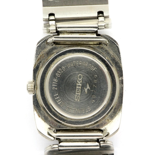 78 - SEIKO: Chorus Ladysports ladies automatic wristwatch, with circular blue dial, date aperture and ste... 