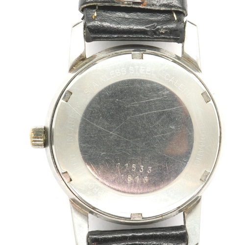 134 - RFG: gents steel cased automatic wristwatch, with circular champagne dial, date aperture and Incablo... 