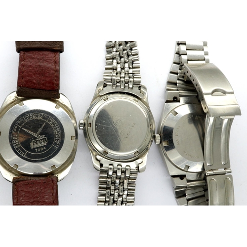 149 - Three gents automatic wristwatches, SIGMA, CAMLY and IMADA, all working at lotting. P&P Group 1 (£14... 