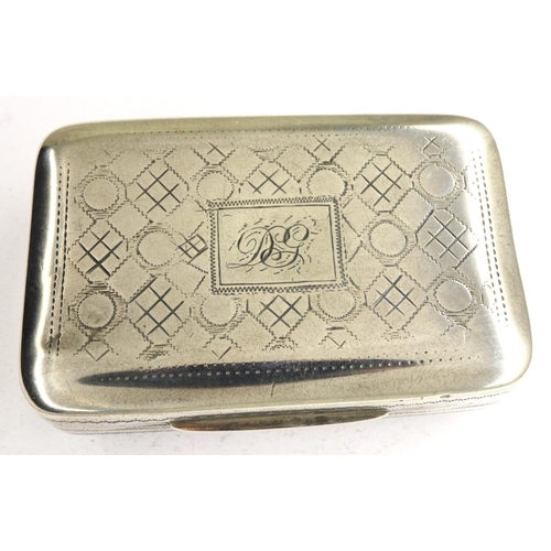 181 - Hallmarked silver vesta case, with inscription to front for D Griffiths, Birmingham assay, 50 x 20 x... 