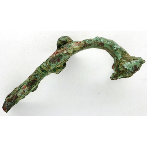 268 - Ornate Roman fibula with enamel intact, upper class citizen use, L: 43 mm. P&P Group 0 (£5+VAT for t... 