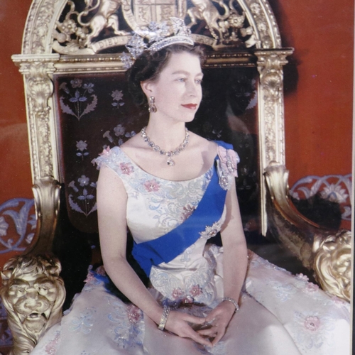 299 - Queen Elizabeth II signature and print, dated 1983, overall 46 x 33 cm. P&P Group 2 (£18+VAT for the... 