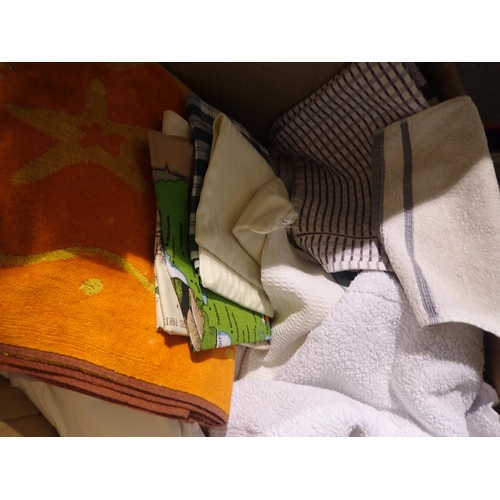 1314 - Box of assorted linen and other materials. P&P Group 2 (£18+VAT for the first lot and £3+VAT for sub... 