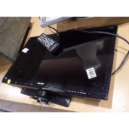 1381 - Bush 20 inch LED TV with remote. Not available for in-house P&P
All electrical items in this lot hav... 