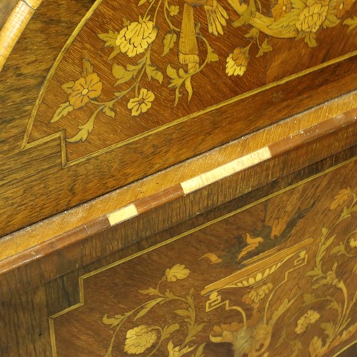 2133 - A 20th century French kingwood and tulipwood marquetry inlaid bureau à cylindre, with gilt brass and... 