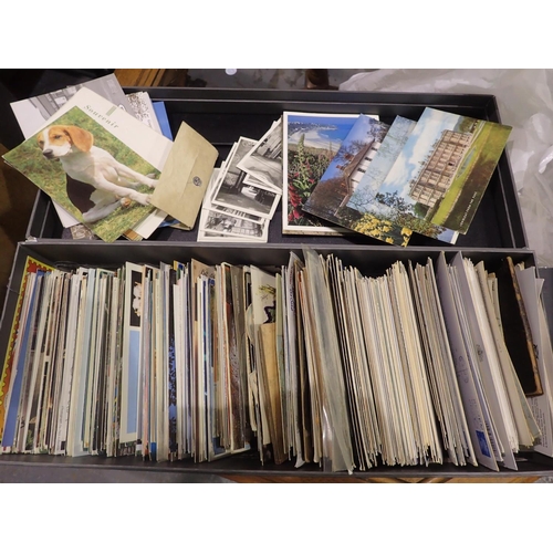 1469 - Two boxes of mixed vintage and other postcards. Not available for in-house P&P