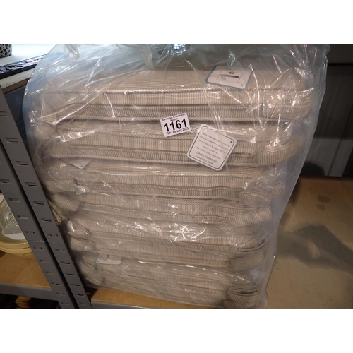 1161 - Eight new square outdoor seat cushions, 45 x 45 cm. P&P Group 2 (£18+VAT for the first lot and £3+VA... 