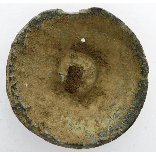 222 - Medieval Iron concentric ring shield boss, D: 35 mm. P&P Group 0 (£5+VAT for the first lot and £1+VA... 