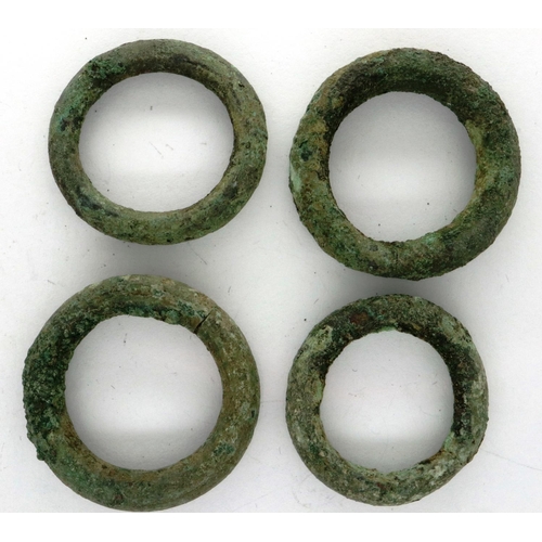 224 - 1st century AD early bronze Celtic proto currency rings, D: 25 mm. P&P Group 0 (£5+VAT for the first... 