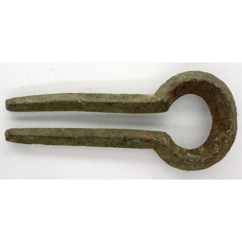 238 - Medieval musical instrument Jewish Harp, L: 58 mm. P&P Group 0 (£5+VAT for the first lot and £1+VAT ... 