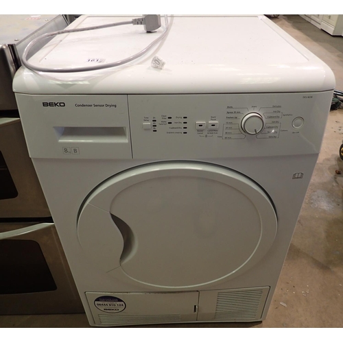 1615 - Beko condenser dryer DCU8230. Not available for in-house P&P

All electrical items in this lot have ... 