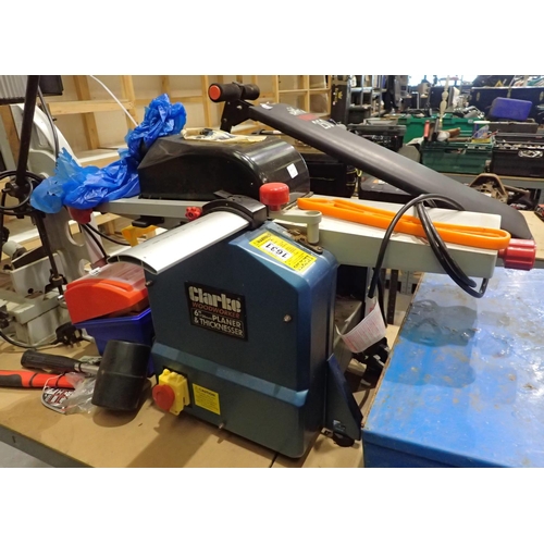 1631 - Clarke six inch planer and thicknesser. Not available for in-house P&P
All electrical items in this ... 