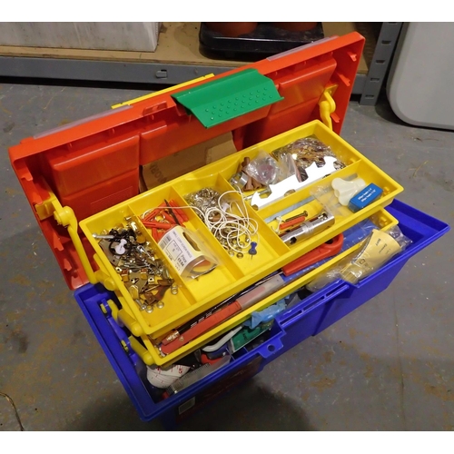 1632 - Toolbox with tool and fixing contents. Not available for in-house P&P