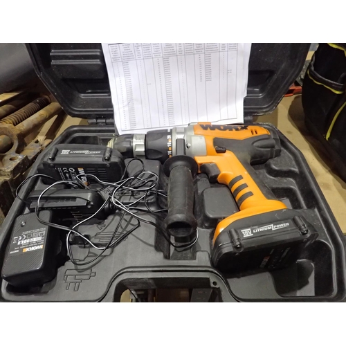 1640 - Worx drill with charger. Not available for in-house P&P
All electrical items in this lot have been P... 