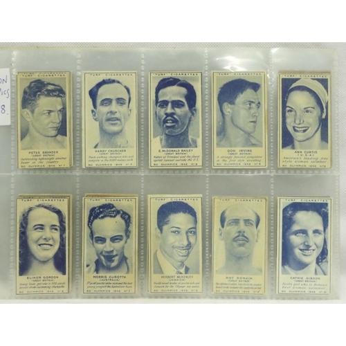 600 - Turf Cigarettes full set of fifty London Olympics cigarette cards 1948. P&P Group 1 (£14+VAT for the... 