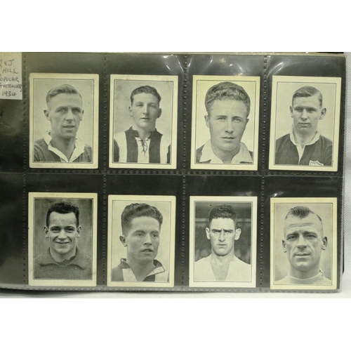 601 - Footballers cigarette cards, R&J Hill 1934 (50), Ardath famous footballers (5), John Sinclair Englis... 