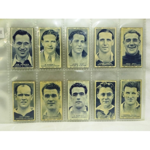 608 - Turf Cigarettes, full set of fifty famous footballers cigarette cards, 1948. P&P Group 1 (£14+VAT fo... 