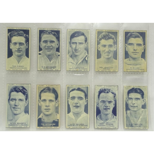 608 - Turf Cigarettes, full set of fifty famous footballers cigarette cards, 1948. P&P Group 1 (£14+VAT fo... 