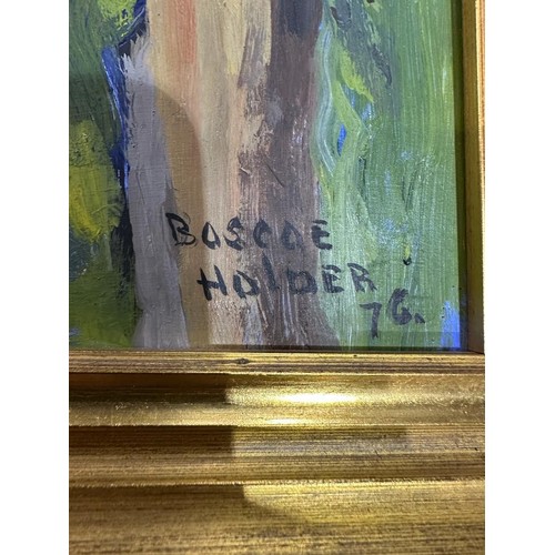 1402 - Two oil paintings one by Bosco Holden, both paintings in good condition no fading, cracking or water... 