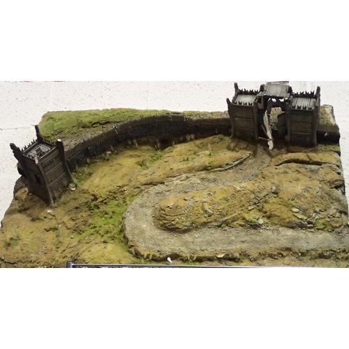 2044 - Scratch built diorama for Wargaming etc some storage damage, but in good condition, 120 x 60 cm. Not... 