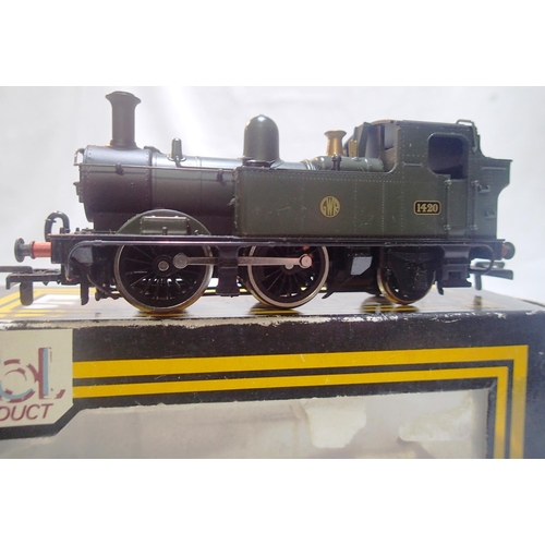 2160 - OO scale Dapol 0.4.2 tank G.W.R Green, 1420, in excellent to near mint condition, box with wear. P&P... 