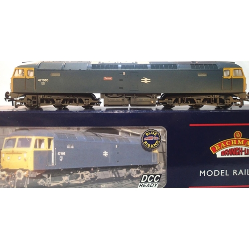 2170 - OO scale Bachmann 32-800Y, class 47 diesel, 47560, Tamar, blue, weathered and one set of bogie steps... 