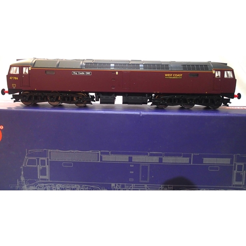 2179 - OO scale ViTrains V2101, class 47 diesel, 47786, Roy Castle O.B.E, West Coast Railways Maroon, in ne... 