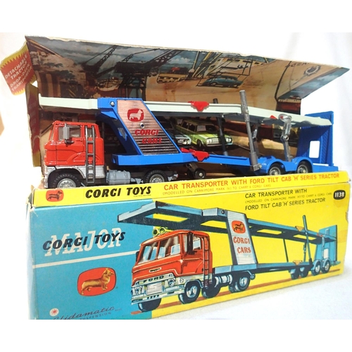 2214 - Corgi 1138 Ford Car Transporter in very good to excellent condition, working, box is good to very go... 