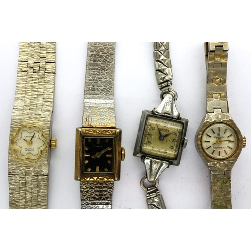 1118 - Four ladies manual wind wristwatches: Timex, Roamer, Newmark and Originex. P&P Group 1 (£14+VAT for ... 