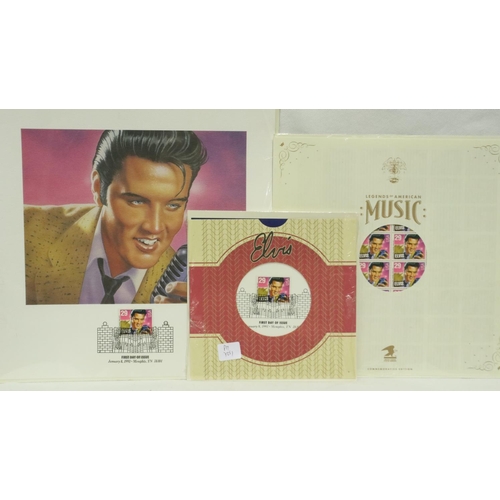 1140 - Elvis Presley first day covers and stamps. P&P Group 1 (£14+VAT for the first lot and £1+VAT for sub... 