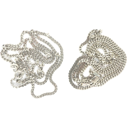 17 - Two 925 silver neck chains, L: 50 cm. P&P Group 1 (£14+VAT for the first lot and £1+VAT for subseque... 