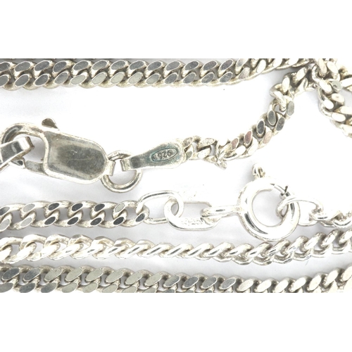 17 - Two 925 silver neck chains, L: 50 cm. P&P Group 1 (£14+VAT for the first lot and £1+VAT for subseque... 