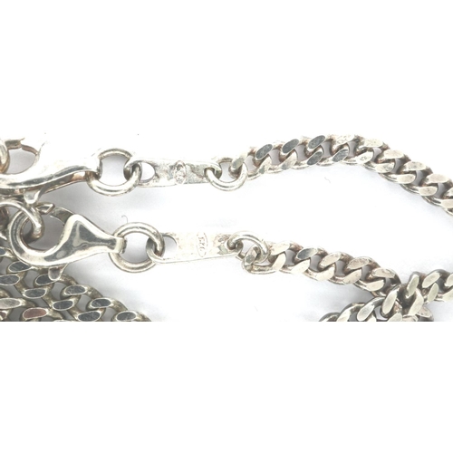 25 - Two 925 silver neck chains, largest L: 50 cm. P&P Group 1 (£14+VAT for the first lot and £1+VAT for ... 