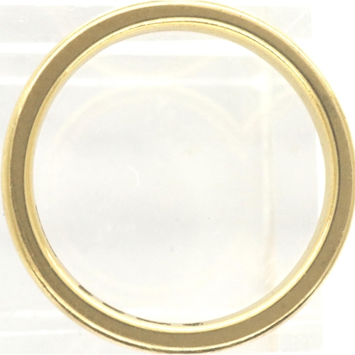 34 - 22ct gold wedding band, size K, 3.7g. P&P Group 1 (£14+VAT for the first lot and £1+VAT for subseque... 