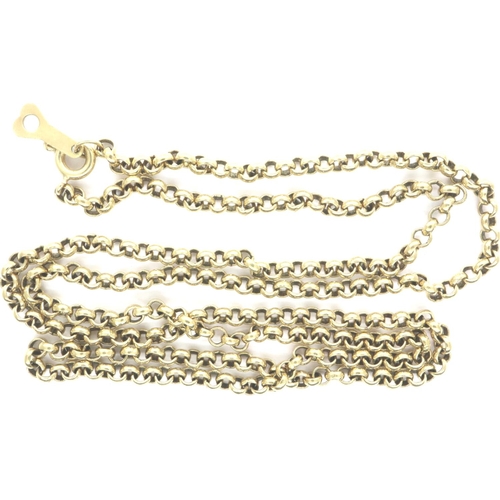 42 - 9ct gold neck chain, L: 50 cm, 8.7g. P&P Group 1 (£14+VAT for the first lot and £1+VAT for subsequen... 