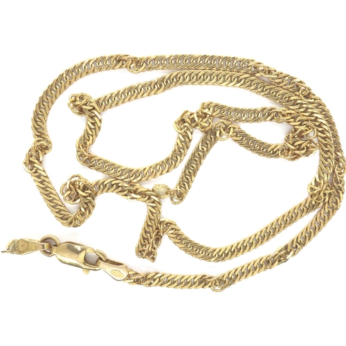 56 - 9ct gold neck chain, 3.1g, L: 46 cm. P&P Group 1 (£14+VAT for the first lot and £1+VAT for subsequen... 