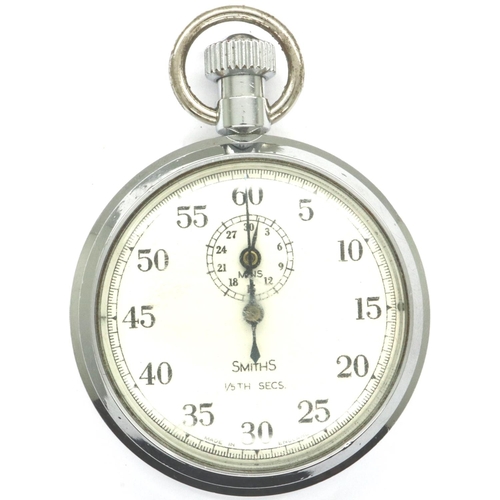 92 - Smiths 1/5th seconds stopwatch, working at lotting. P&P Group 1 (£14+VAT for the first lot and £1+VA... 