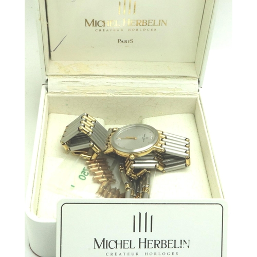 97 - Michel Herbelin boxed wristwatch set. P&P Group 1 (£14+VAT for the first lot and £1+VAT for subseque... 