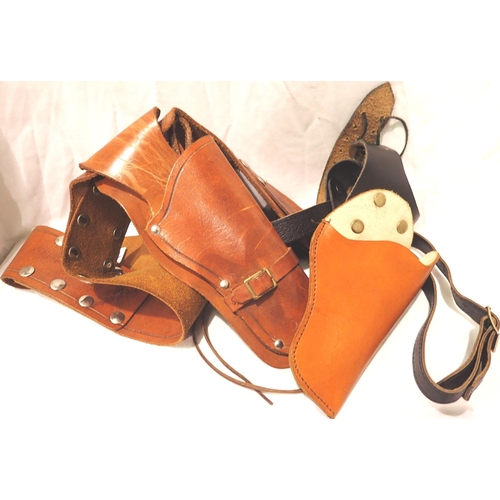 1020 - Two leather holsters, one for a Peacemaker revolver. P&P Group 1 (£14+VAT for the first lot and £1+V... 