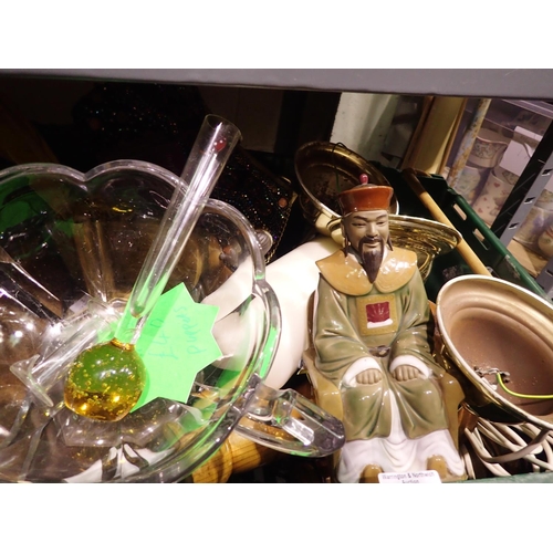 1050 - Mixed items including glass, ceramics and electrical. Not available for in-house P&P