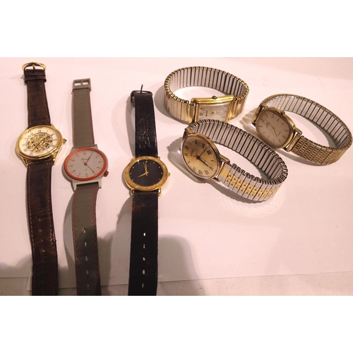 1084 - Six mixed quartz wristwatches to include Sekonda. P&P Group 1 (£14+VAT for the first lot and £1+VAT ... 