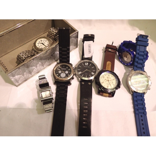 1107 - Seven mixed quartz wristwatches including McKenzie and Firetrap examples. P&P Group 1 (£14+VAT for t... 