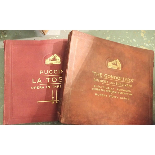 1183 - Two His Masters Voice LP albums, Puccini La Tosca and The Gondoliers. P&P Group 3 (£25+VAT for the f... 