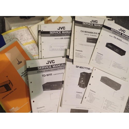 1192 - Audio visual service manuals to include JVC. P&P Group 1 (£14+VAT for the first lot and £1+VAT for s... 